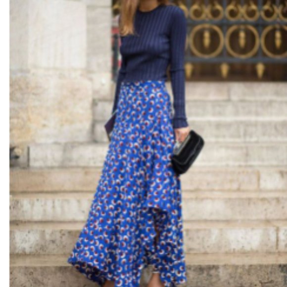 FRANCESCA Rose Maxi Skirt Mix Print Panels Boho Festival Size L - EUC! - Picture 9 of 15